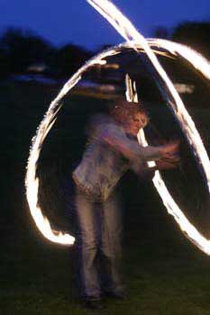 Bev playing poi