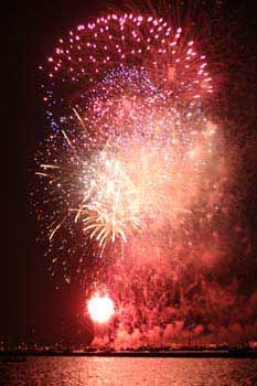 Cowes Week fireworks 2004